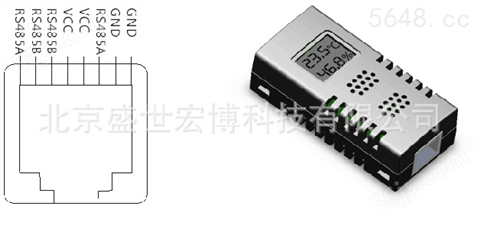 网络RJ45接口485通讯机柜型温湿度传感器